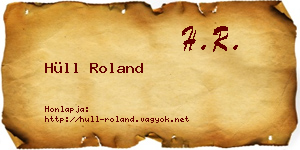 Hüll Roland névjegykártya