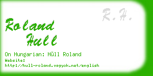 roland hull business card